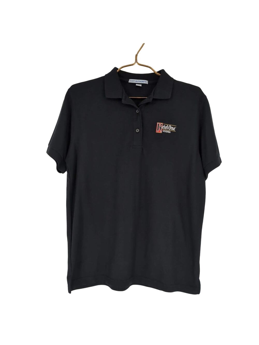 Ketel One Vodka Embroidered Women's Black Golf Shirt/Tee/Polo Top - Size M - EUC